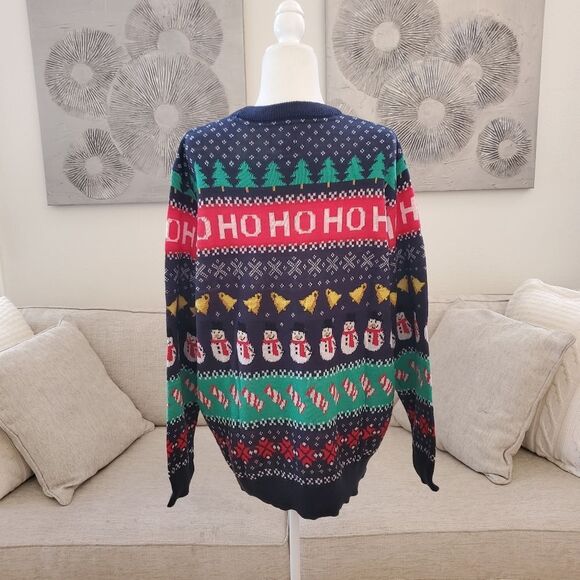 🎄 H&M 🎄 NEW! Festive Jacquard Knit Pullover Sweater - [Size XL] - Picture 6 of 11